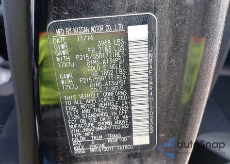 2017 Nissan Juke Sv from USA, damaged, VIN JN8AF5MR4HT702362